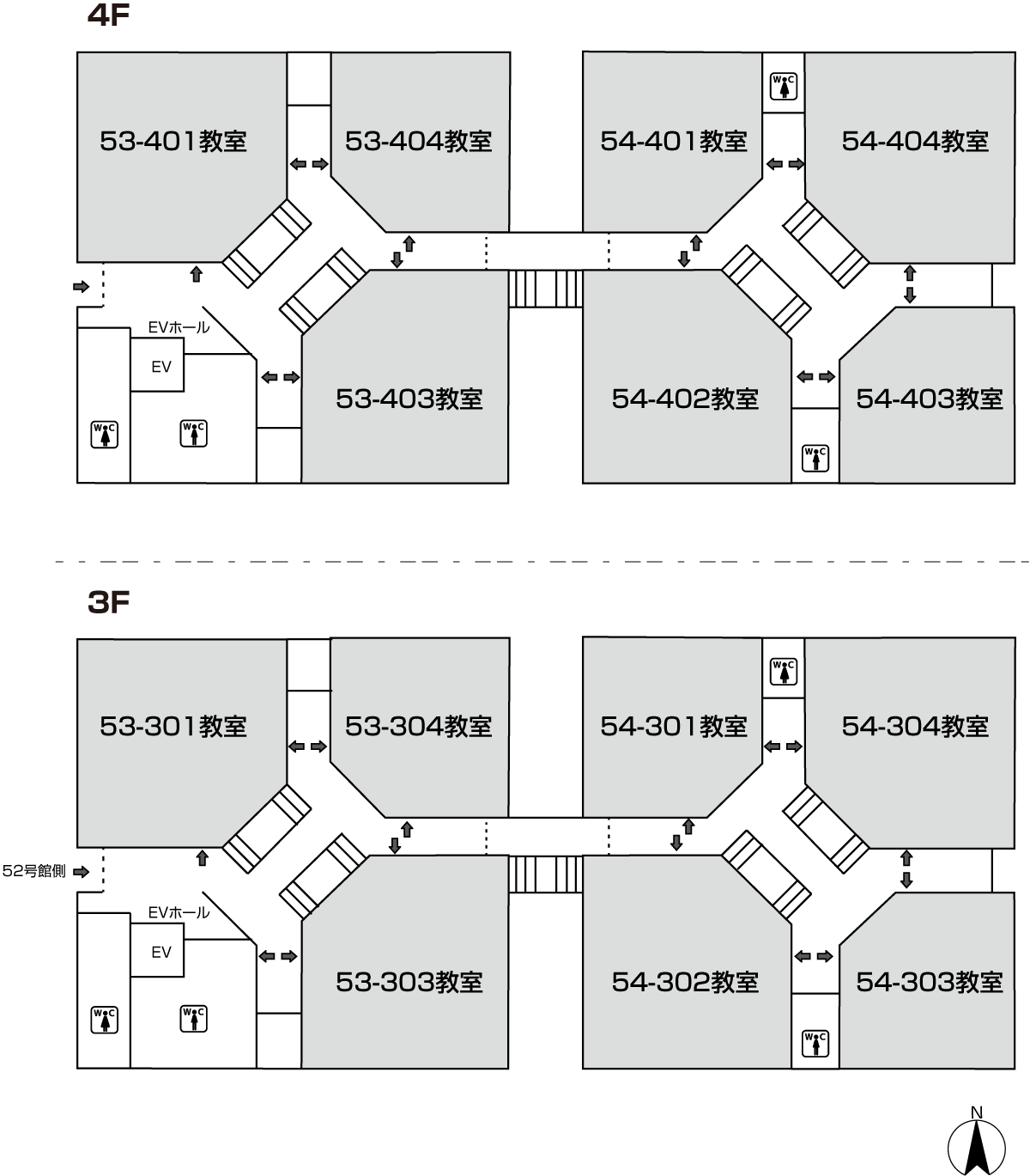 53・54号館　3階・4階